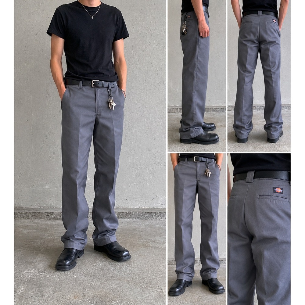 Dickies 874 Original Fit Charcoal Gray Work Pants Mens Size 34